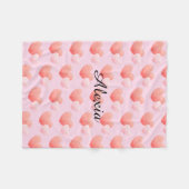 Personalized Heart Blanket Custom Name Fleecedecke (Vorderseite (Horizontal))