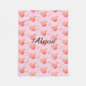 Personalized Heart Blanket Custom Name Fleecedecke (Vorderseite)