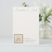 Personalized Heart Coffee Cup Flat Note Card Einladung (Stehend Vorderseite)