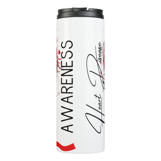 Personalized Heart Disease Awareness Thermosbecher (Rückseite)