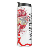 Personalized Heart Disease Awareness  Thermosbecher (Nach rechts gedreht)