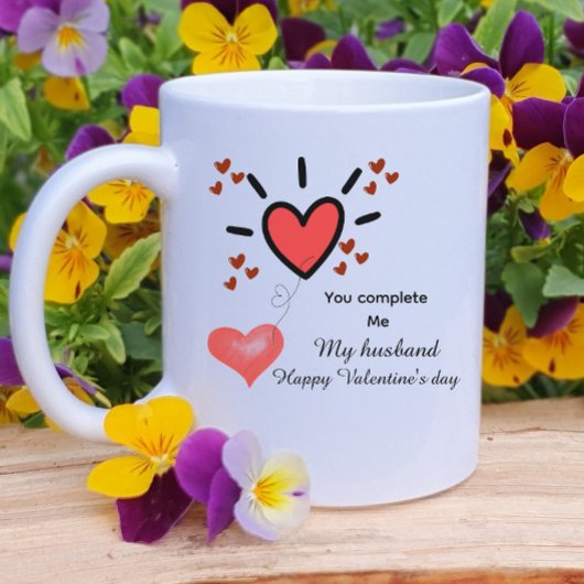Personalized heart fill valentines day kaffeetasse