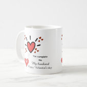 Personalized heart fill valentines day kaffeetasse (Vorderseite Links)