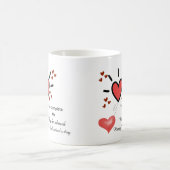 Personalized heart fill valentines day kaffeetasse (Mittel)