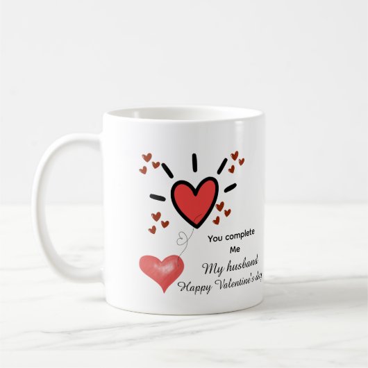 Personalized heart fill valentines day  kaffeetasse (Links)
