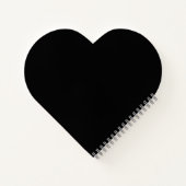 Personalized Heart Initials Heart Shaped Black Notizblock (Rückseite)