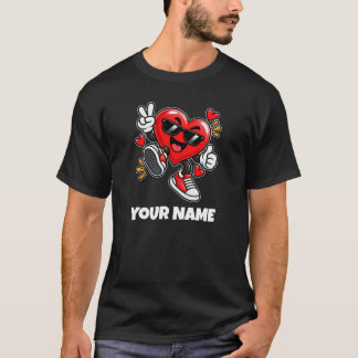 Personalized Heart Name & Custom Text T-Shirt