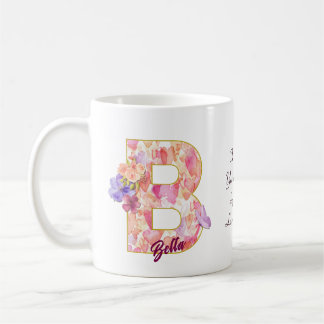 Personalized Heart Pattern B Initial Design Kaffeetasse