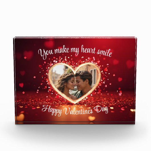 Personalized Heart Photo Frame Fotoblock (Vorderseite)