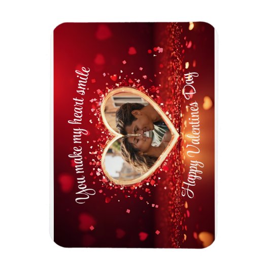 Personalized Heart Photo Frame Magnet (Vertikal)