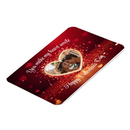 Personalized Heart Photo Frame Magnet (Linke Seite)