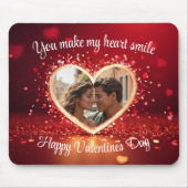 Personalized Heart Photo Frame Mousepad (Vorne)
