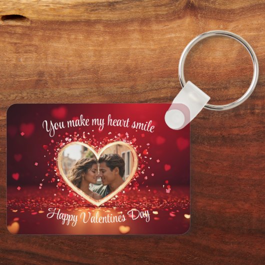 Personalized Heart Photo Frame Schlüsselanhänger (Vorderseite)