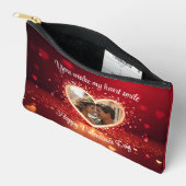 Personalized Heart Photo Frame Zubehörtasche (Offen)