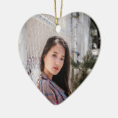 Personalized Heart Photo Ornament Birthday Message (Links)