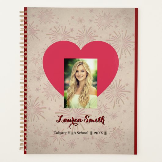 Personalized Heart Photo Planner  Planer (Vorderseite)