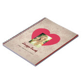 Personalized Heart Photo Spiral Notebook Notizblock (Linke Seite)
