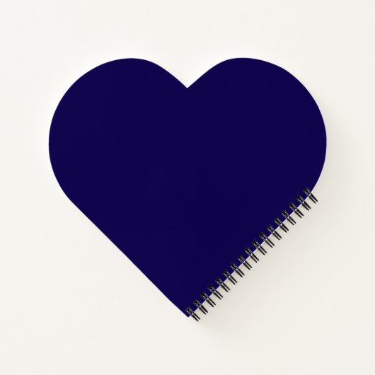 Personalized Heart Shaped Navy Notebook Custom Tex Notizblock (Rückseite)