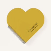 Personalized Heart Shaped Notebook with Custom Tex Notizblock (Vorderseite)