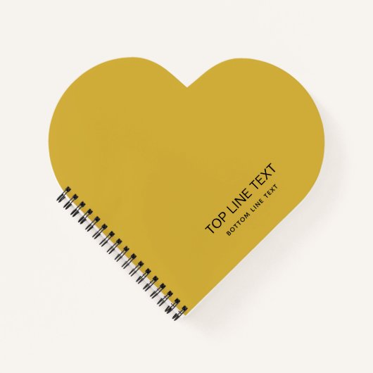 Personalized Heart Shaped Notebook with Custom Tex Notizblock (Vorderseite)