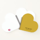 Personalized Heart Shaped Notebook with Custom Tex Notizblock (Innenseite)