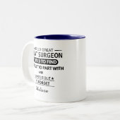 Personalized Heart Surgeon Appreciation Doctor  Zweifarbige Tasse (Vorderseite Links)