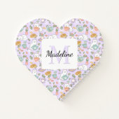 Personalized Heart Tea & Bookish Cats Pastel Girly Notizblock (Rückseite)