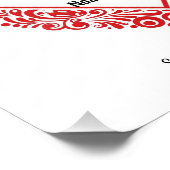 Personalized Heart Teacher Gift Poster (Ecke)