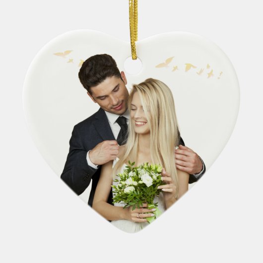 Personalized Heart Wedding Ornament (Vorne)