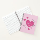 Personalized Hearts Spiral Notebook Sketchbook Notizblock (Innenseite)