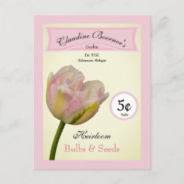 Personalized Heirloom Bulbs & Seeds Tulip Garden Feiertagspostkarte