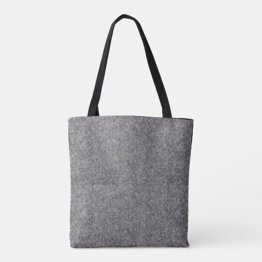 Personalized Herringbone Tweed Archivist Tote Bag Tasche (Rückseite)
