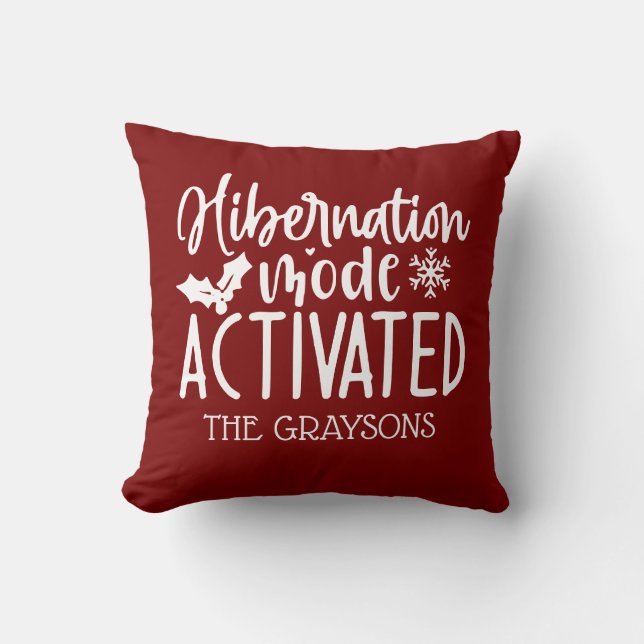 Personalized Hibernation Mood Activated Christmas  Kissen (Vorderseite)