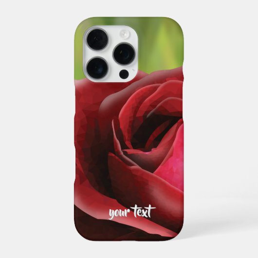 Personalized High-Poly Rose In Bloom Phone Case iPhone Hülle (Rückseite)