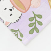 Personalized High Tea Monogram Name Pastel Purple Fleecedecke (Ecke)