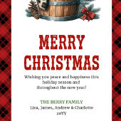 Personalized highland cow Christmas greeting Feiertagskarte