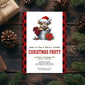 Personalized highland cow festive party invite einladung