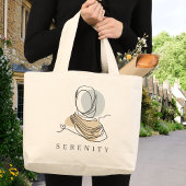 Personalized Hijab Line Art Tote | World Hijab Day Jumbo Stoffbeutel