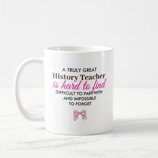 Personalized History Teacher Appreciation Gift Kaffeetasse (Links)