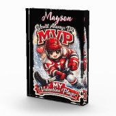 Personalized Hockey MVP My Valentine Player Fotoblock (Rechts)