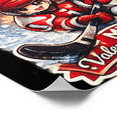 Personalized Hockey MVP My Valentine Player Poster (Ecke)