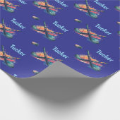 Personalized Hockey Name Wrapping Paper Roll Geschenkpapier (Ecke)