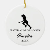 Personalized Hockey Ornament, Custom Sports Keramik Ornament (Vorne)