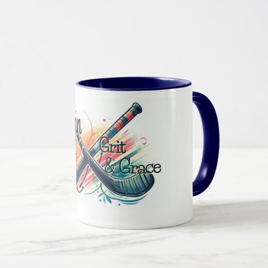 Personalized Hockey Player Mug Tasse (VorderseiteRechts)