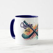 Personalized Hockey Player Mug Tasse (Vorderseite Links)