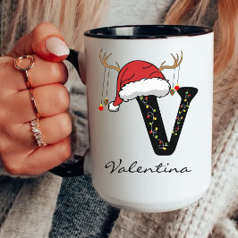 Personalized Holiday Alphabet Mug for Teachers Tasse