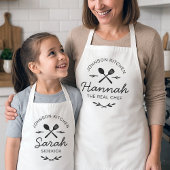 Personalized Holiday Baking Apron Matching set Duo Schürze