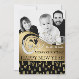 Personalized holiday card black and white foto feiertagskarte