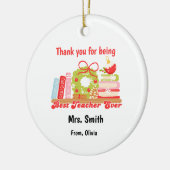 Personalized Holiday Gift for Educators Keramik Ornament (Links)