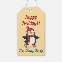 Personalized holiday gift tag